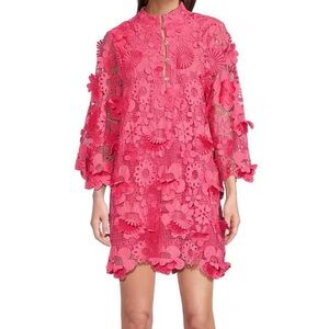 J. Marie Floral Pink Lace Dress